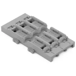 Wago 221-2523 Befestigungsadapter,3-fach,für Durchgangsverbinder mit Hebel,grau 2212523