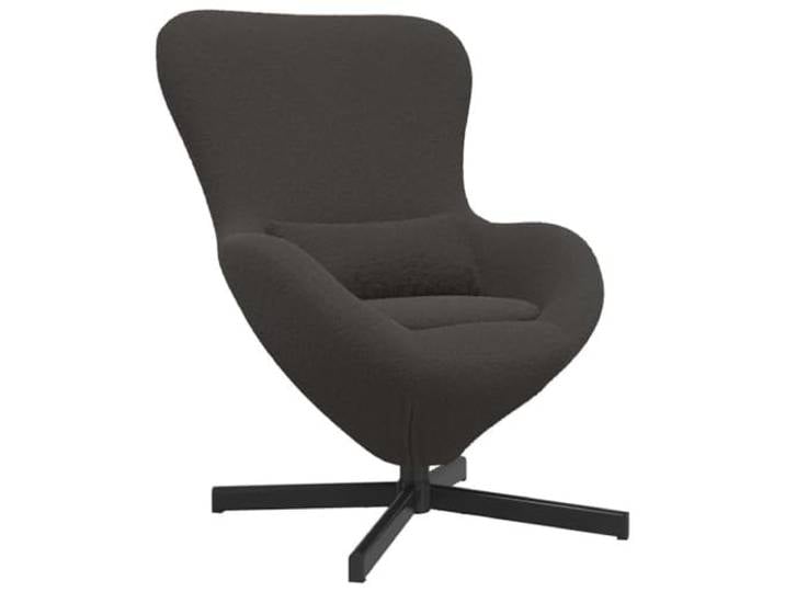 GHVBNMF Eiersessel Dunkelgrau Drehbar 63x73x90 cm Stoff Sessel mit Kissen Drehbarer Lounge-Stuhl für Wohnzimmer und Schlafzimmer. Weicher Stoff und ergonomische Form bieten hohen Sitzkomfort.