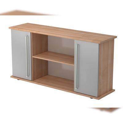 Hammerbacher-Sideboard 2 Türen 166cm CE Nussbaum/Silber-VSB2T/N/S/CE