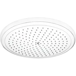 Hansgrohe Croma Kopfbrause 280 mm, Mattweiß – RainAir Strahl, winkelverstellbar, für Decken- oder Wandmontage