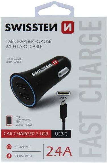 SWISSTEN 20110908 Chargeur allume-cigare couleur noir