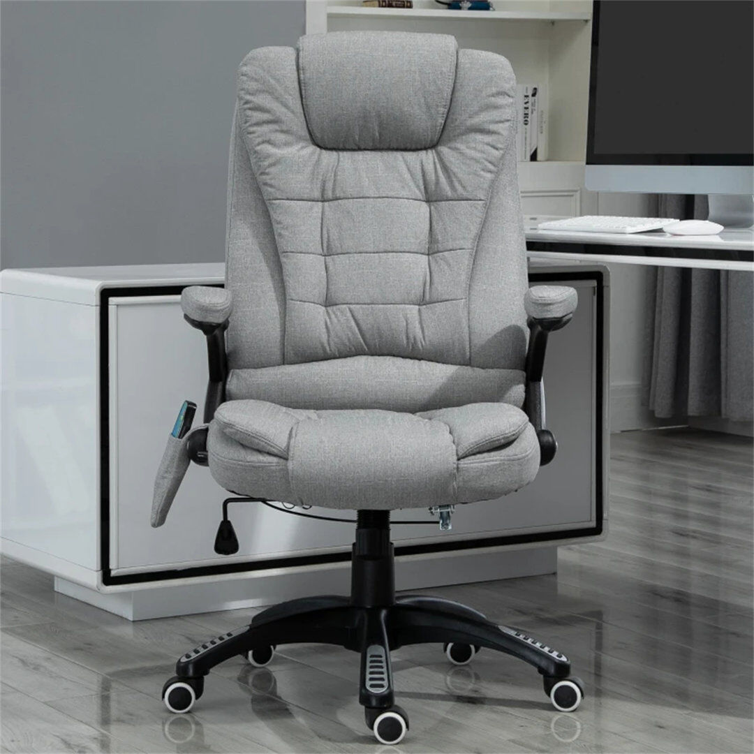 Symple Stuff Executive Chair Light Grey 107cm H X 67cm W X 74cm D