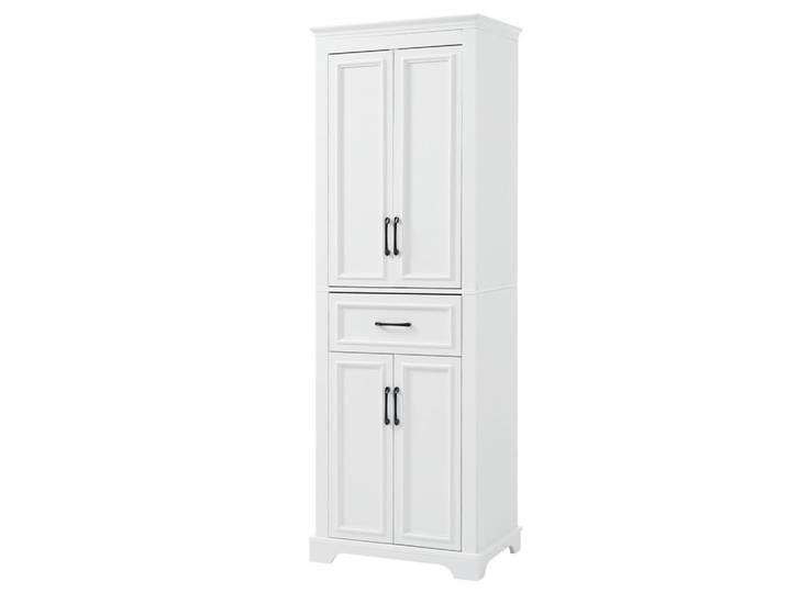 Evryae Buffet Badschrank mit 3 Schubladen & Einlegeboden, Weiß, Einheitsgröße / Mdf, 1 Schubladen, Rechteckig, eckig, 60x180x40 cm, Esszimmer, Anrichten, Buffetschränke