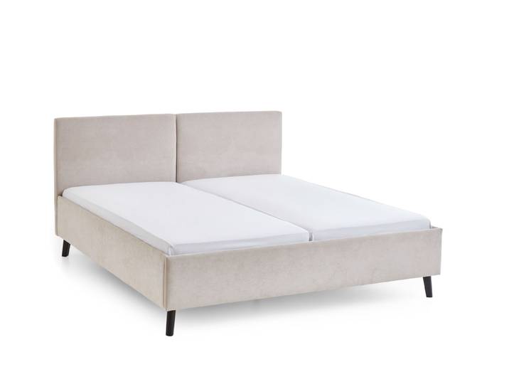 Meise Möbel Piano Polsterbett schwarze Holzfuß