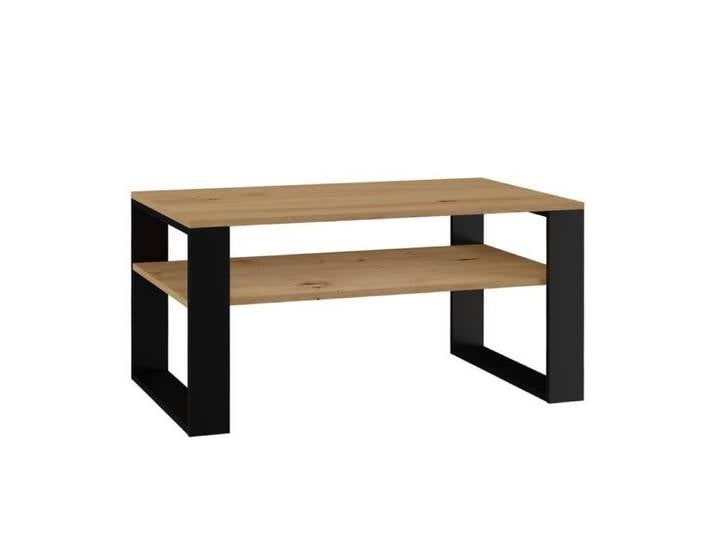 Table basse en chêne artisan moderne 1P / noir - Fabricant polonais - Modern 1P - Noir