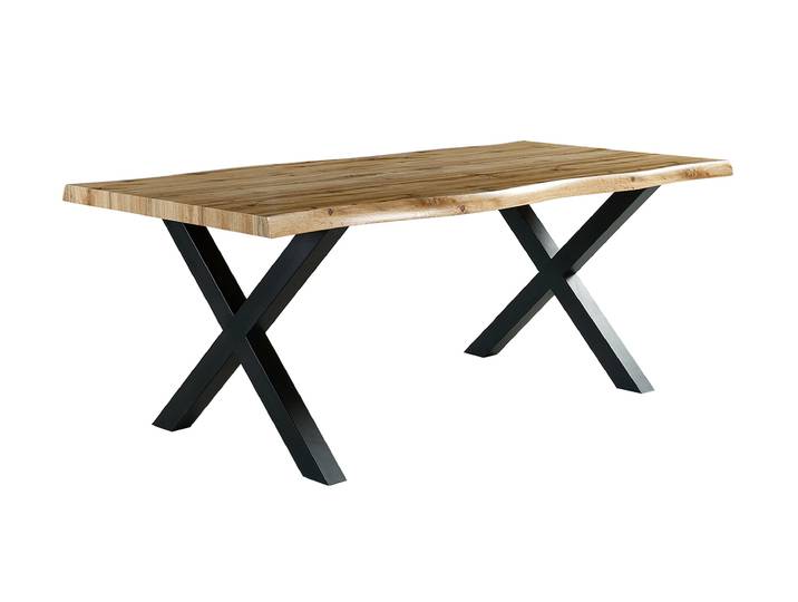 Esstisch Baumkantentisch Optik 160 x 90 cm Wildeiche - MARLON