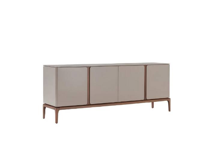 JVmoebel Sideboard Beige Holz Sideboard mit vier Türen und modernem Design, Made in Europa
