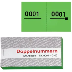 WOLF & APPENZELLER Doppelnummernblöcke grün