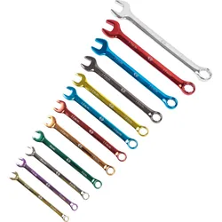CK T436M12ST - Ring-Maulschlüsselsatz, SW 6-19, 12-teilig, farbig