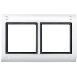 Merten 401219 AQUADESIGN-Rahmen mit Verschraubung, 2fach, polarweiß