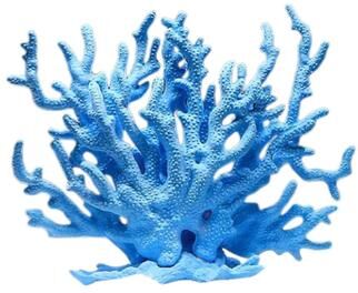 Uplift Treasures Aquarium Fake Coral Decoration Resin Marine Plant Ornament For Fish Tanks blue