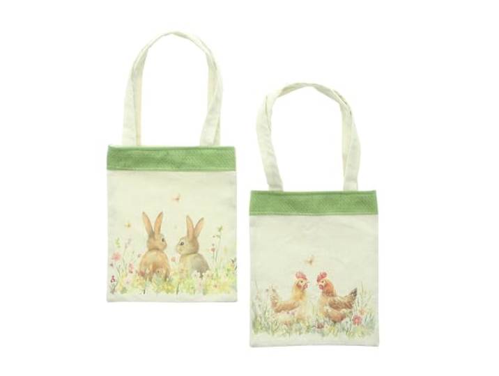 FRANK FLECHTWAREN Geschenktasche Ostern, 2er Set, 19 x 23 cm