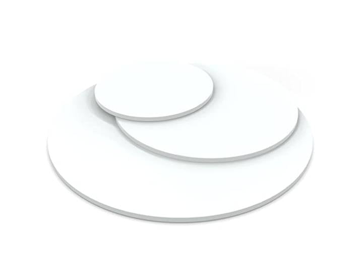AUPROTEC Tischplatte 28mm rund Ø 1400 mm weiß Holzplatte melaminharzbeschichtet Spanplatte mit Umleimer ABS Kante Auswahl: 140 cm