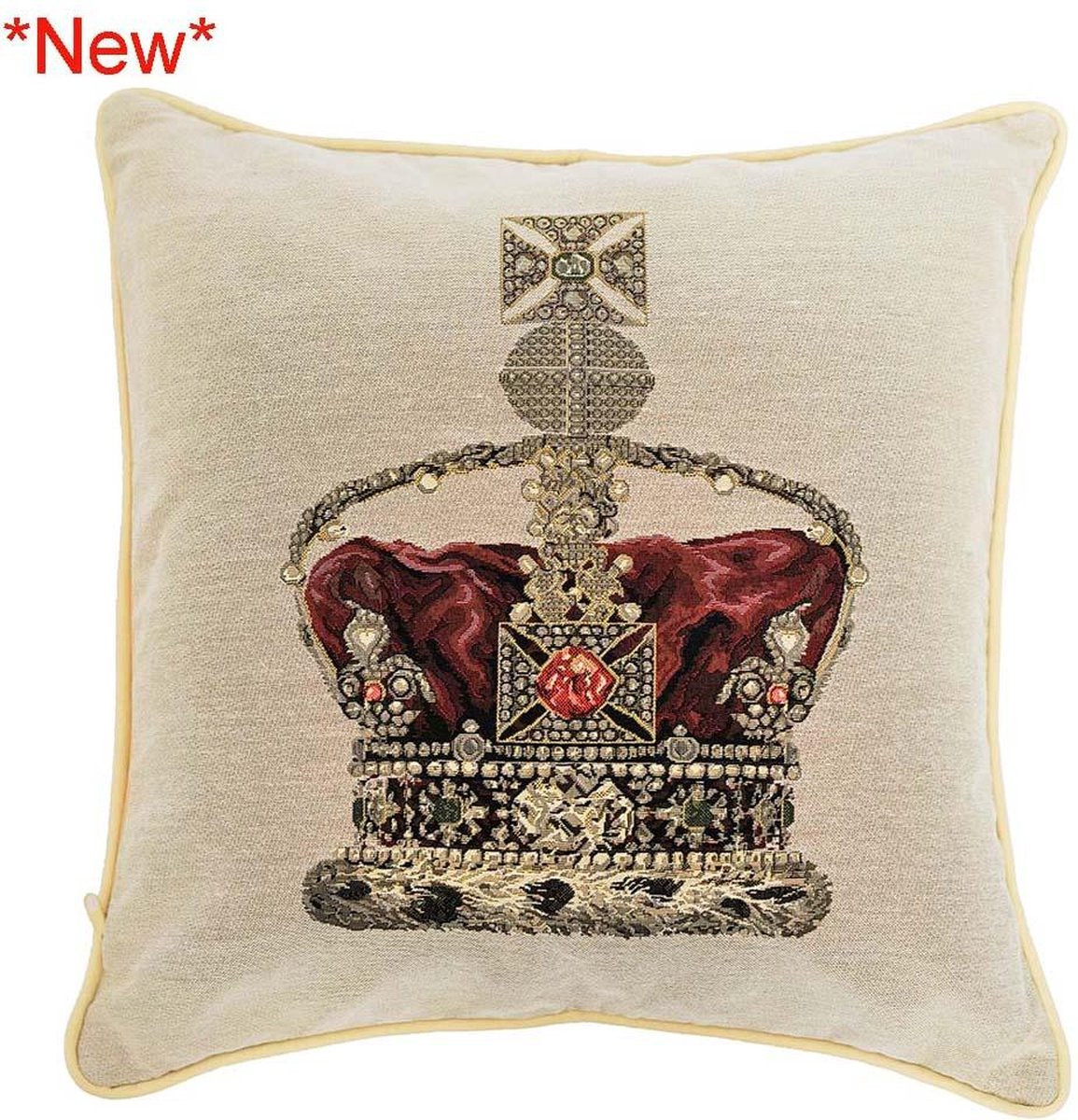 Signare Tapestry Kussenhoes Crown Beige 45 x 45 cm