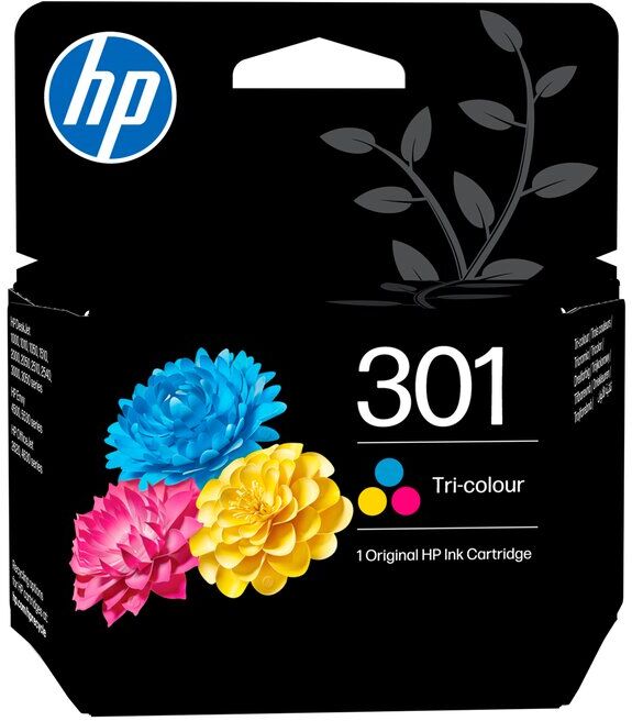 TINTEIRO HP 301 TRICOLOR CH562EE NOVO