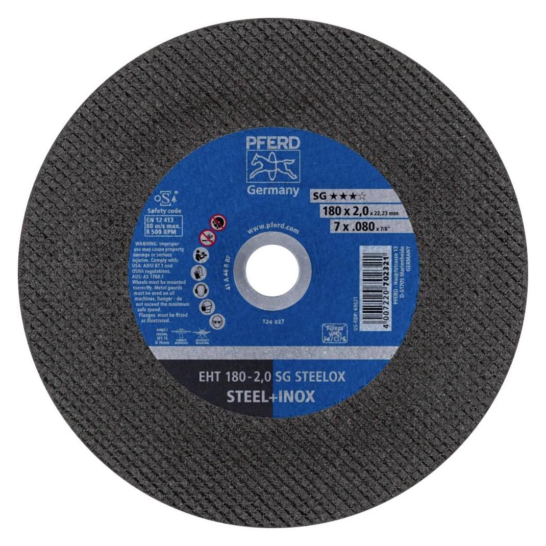 Pferd 69901412, Schneidedisk, Flache Mitte, Edelstahl, Stahl, Jede Marke, 2,22 cm, 18 (69901412)