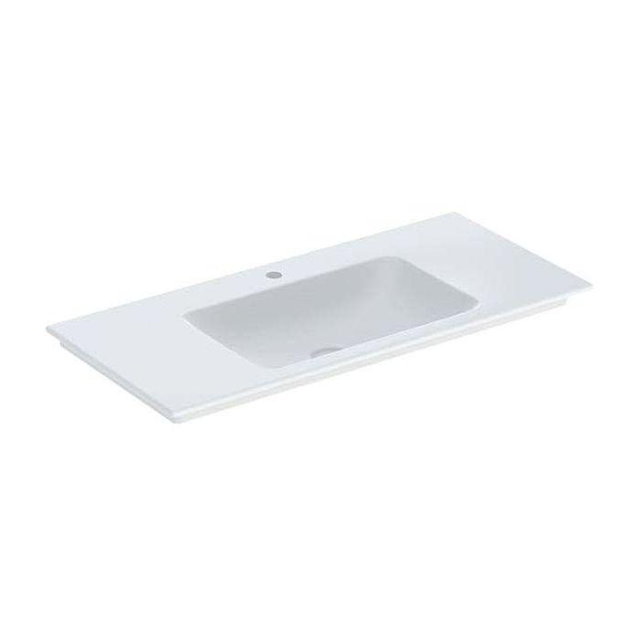 Geberit One Möbel-Waschtisch 505010014 105 cm, Hahnloch mittig, ohne Überlauf, weiß KeraTect