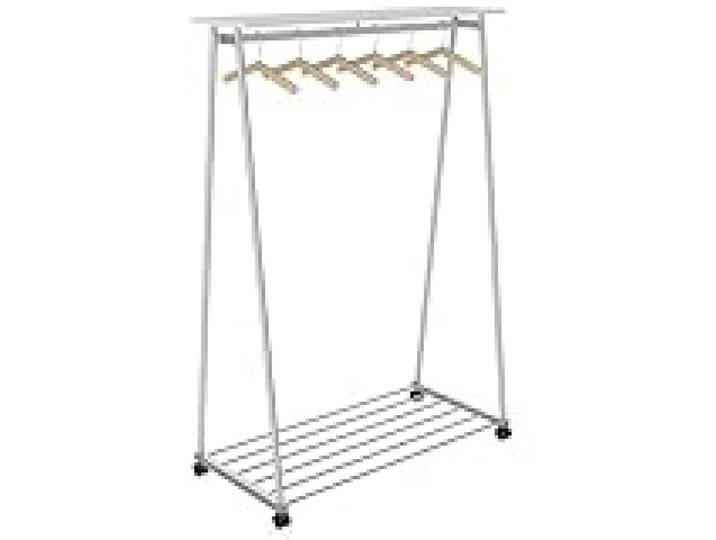 ALBA PMOSLO Vestiaire Acier/Bois Porte-Manteaux, Gris/Bois Blanc