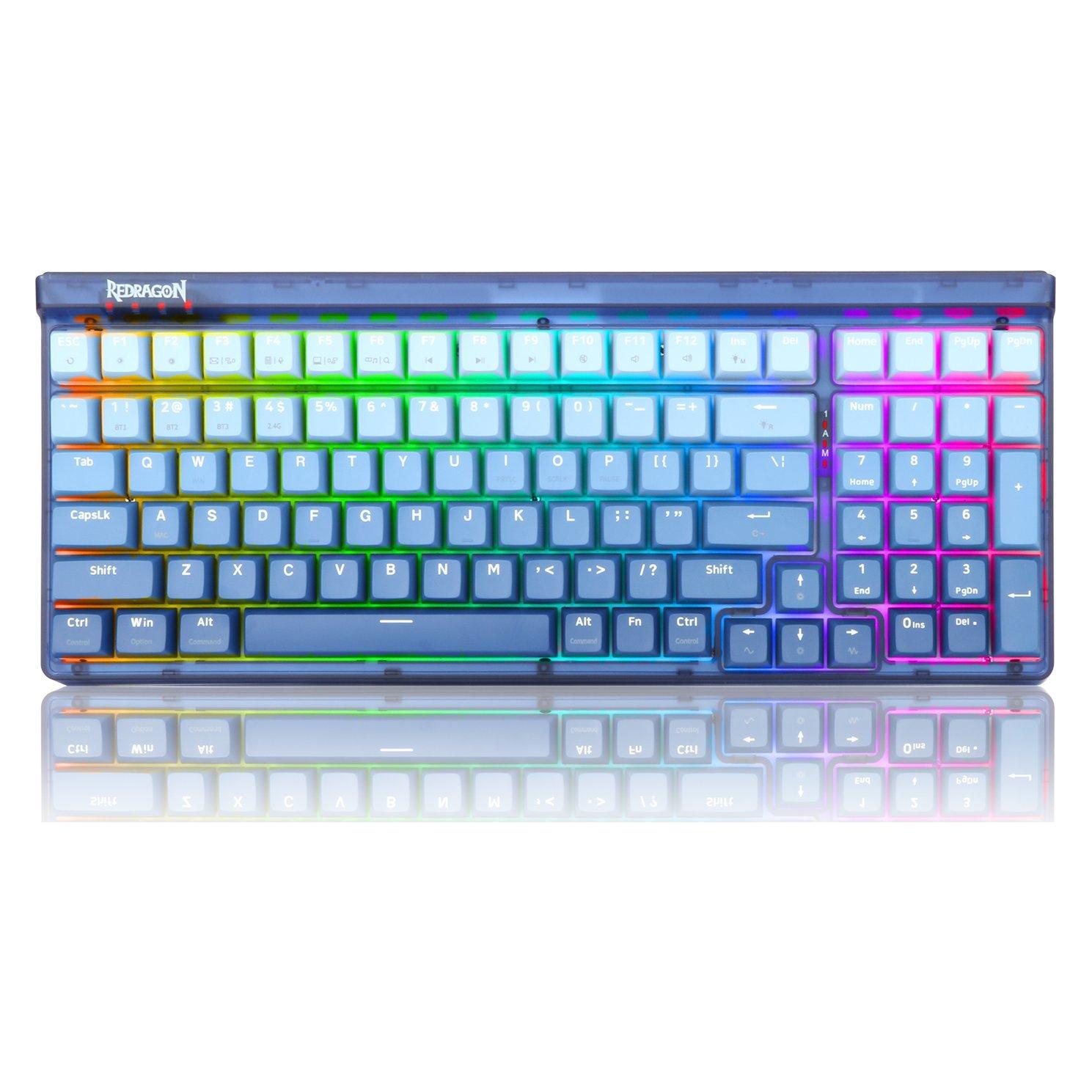 Redragon Klawiatura K656 Garen Purple (K656WB-RGB-PRO) (US, Kabelgebunden, Kabellos) (K656WB-RGB-PRO)