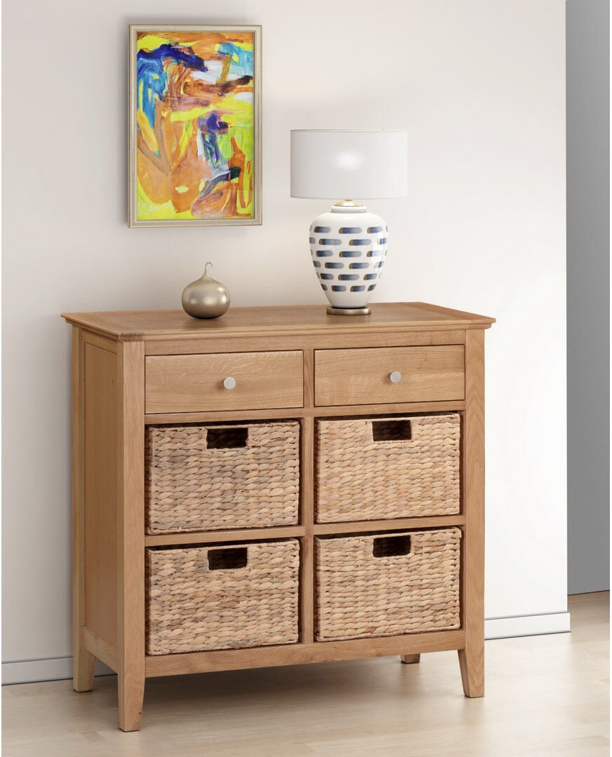 Fernleaf Elaina Solid Wood 77 cm W Chest of 2 Drawers Brown 77cm H X 77cm W X 35cm D