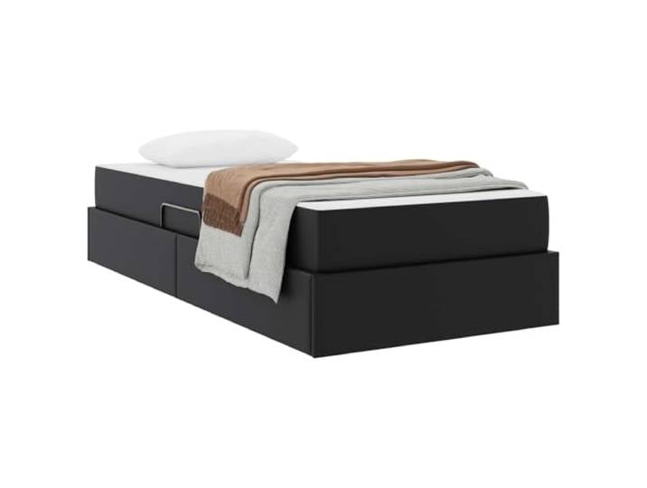KKgypkn Modernes Kunstleder Bett mit Stauraum und Matratze Schwarz 2er Set **Erklärung:** - **Produktbeschreibung priorisiert:** Das Set enthält 2 Matratzen („2 pcs“), was im Titel