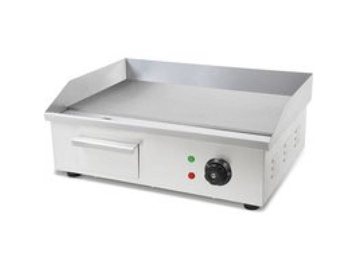 Plancha Professionnelle - VERTES - 3000W - Acier Inox - Surface de Gril Lisse 55x35cm - Thermostat - Température 50-300°C