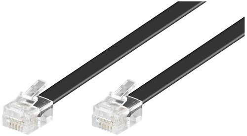 Goobay Telefon (analog) Anschlusskabel [1x RJ12-Stecker - 1x RJ12-Stecker] 6.00m Schwarz
