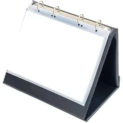 Stab-in Tisch-Flipchart Rillstab A5 Querformat schwarz 10 hüllen, RI93155