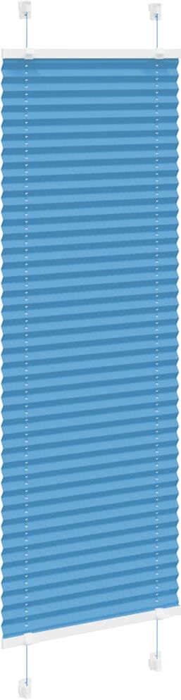 vidaXL Store plissé bleu 40x100 cm largeur du tissu 39,4 cm polyester