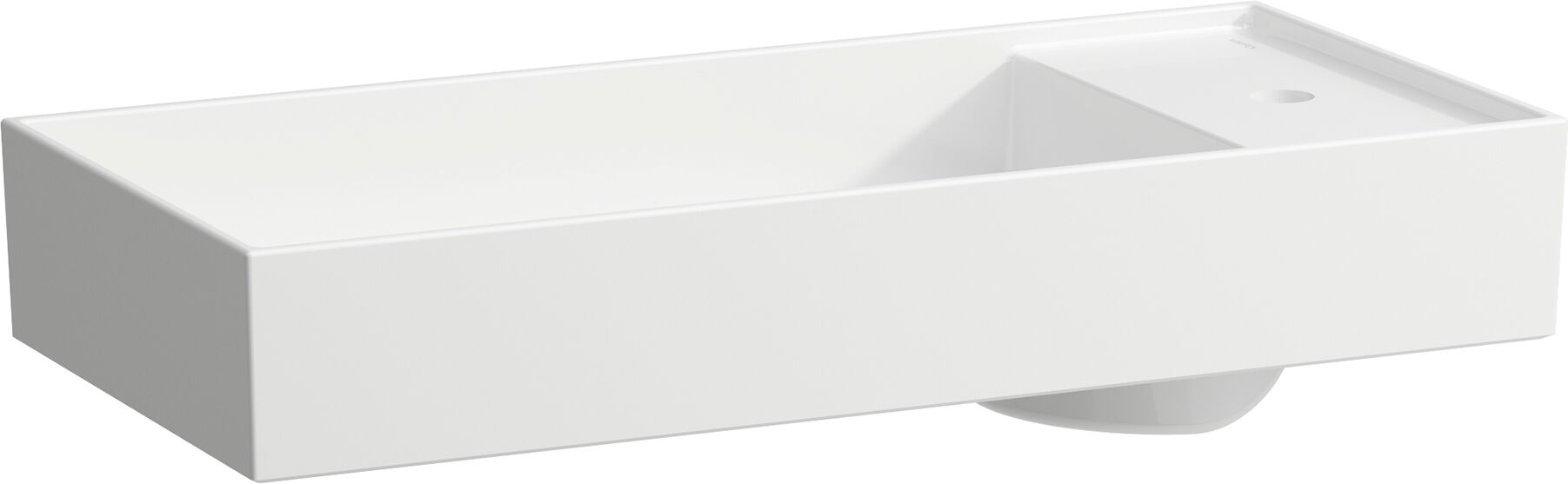 LAUFEN Kartell vasque vasque 8123324001581, 75x35cm, blanc LCC, 3 trous robinetterie, céramique saphir