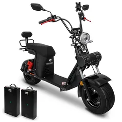 Rolektro, E-Chopper 45, Schwarz, 45 km/h, 2 x 60V-25,6Ah Lithium-Akku, 3000 Watt