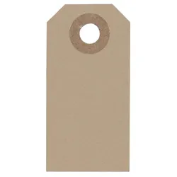IB Laursen Anhängeschild aus Papier, 6 x 3 cm, grau