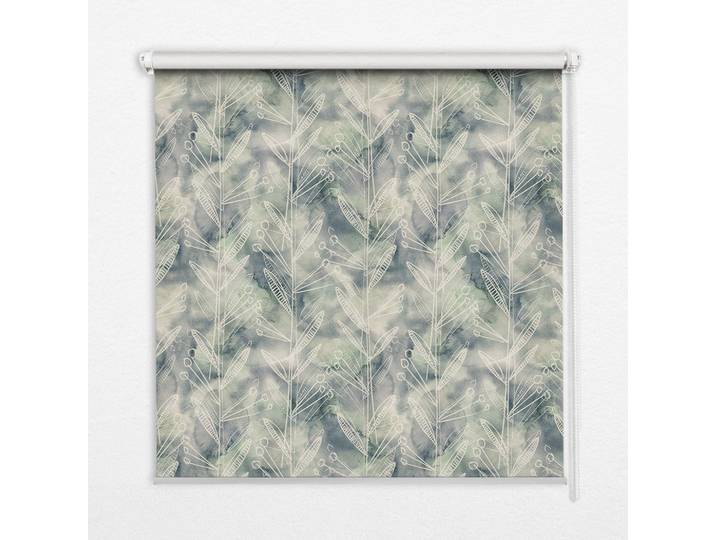 INNENROLLO - Fensterrollo - Rollo - 60x40 cm - Skizze einer Pflanze auf farbigem Hintergrund