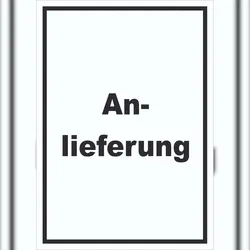 HB-Druck Anlieferung Schild mit Text Annahme hochkant A5 (148x210mm)