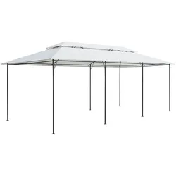 vidaXL Pavillon 600x298x270 cm Weiß 180g/m2