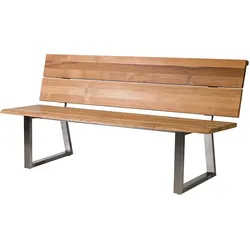 Diamond Garden Bank PISA 180 cm, Edelstahl / Recycled Teak
