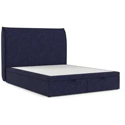 POLSTERBETT Tuvalu mit Stauraum 180/200 cm Marineblau im Alta Stoff
