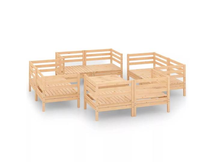 VidaXL - Garten-lounge-set holz, One Size, Braun