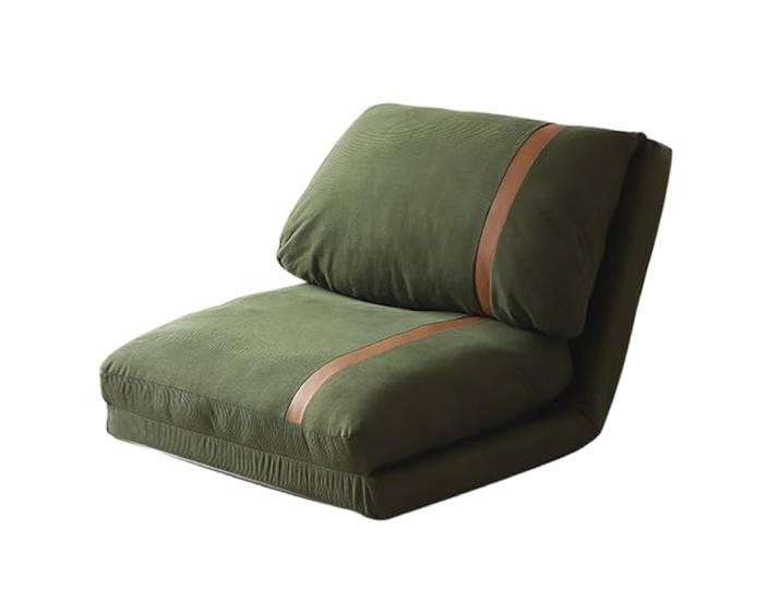 PQXQZ Futon-Schlafsofa Modernes, Klappbares Schlafsofa Klein Klappbares Bettsofa mit Verstellbarer Rückenlehne Schlaf Sofa für Wohnzimmer und Schlafzimmer(Green,60cm/24in)