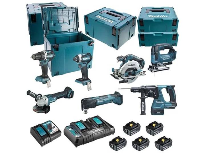 Combopack 7 outils 18V LXT Brushless (5x5\,0 Ah) dans MAKPAC - MAKITA DLX7014PTJ