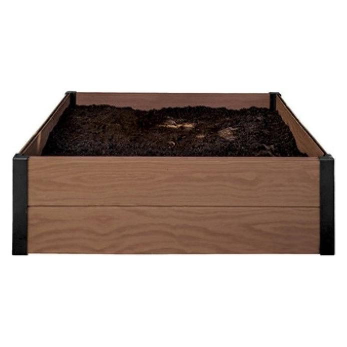 MGA Keter Ahorn-Hochbeet braun, Kunststoff mit Holzstruktur, Maße: 106x106x32cm, quadratisch (CRV249299)