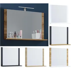 VCM, Spiegel, Badspiegel Wandspiegel mit Lendas Ablage (80 x 55 cm)