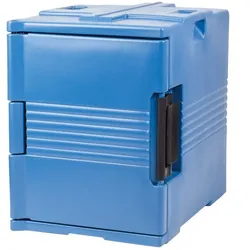 Thermobehälter Frontlader ES12, blau, 12 Paar Auflageschienen, BASICLINE ETERNASOLID®
