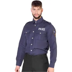 Boland Polizei Hemd, Langarm, blau (46, 48, M)