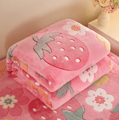 Inspire Curations Floral Fleece Travel And Pet Blanket caomei 70x100cm 1pc