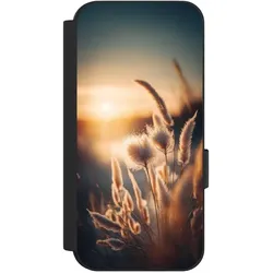 Nivocase Klapphülle für Google Pixel 9 Handyhülle aus Kunst Leder NIVOflip schwarz Natur Sonne Pampasgras (Google Pixel 9), Smartphone Hülle, Schwarz