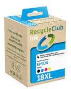 Recycleclub Pack de Tinteiros  Epson  Pack 18XL - Preto   Ciano   Amarelo   Magenta
