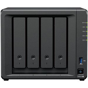 Synology NAS DiskStation DS925+, 2x 2.5GbE LAN, 4 Bay, 4GB DDR4 RAM, AMD Ryzen V1500B, 2 NVMe Steckplätze