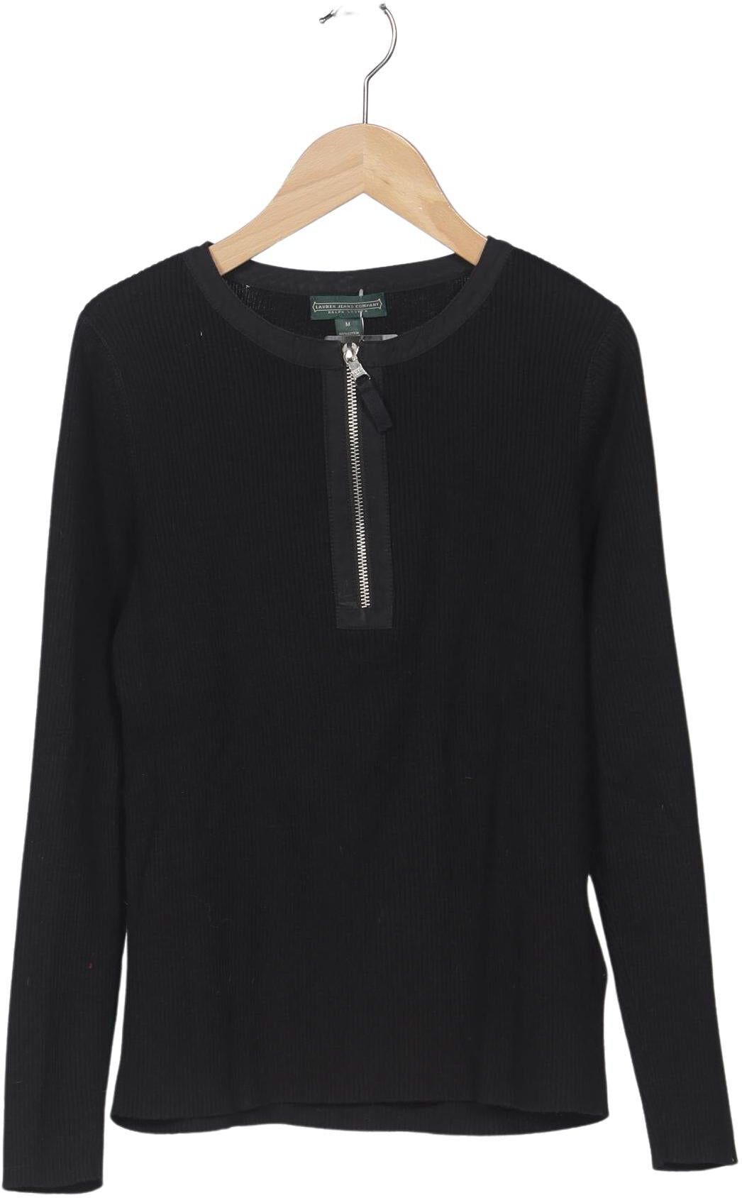 Lauren Ralph Lauren Damen Pullover, Schwarz, Gr. M, Baumwolle - Second Hand