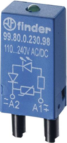Finder Steckmodul mit LED 99.80.0.230.59 Leuchtfarben: Grün 1St.